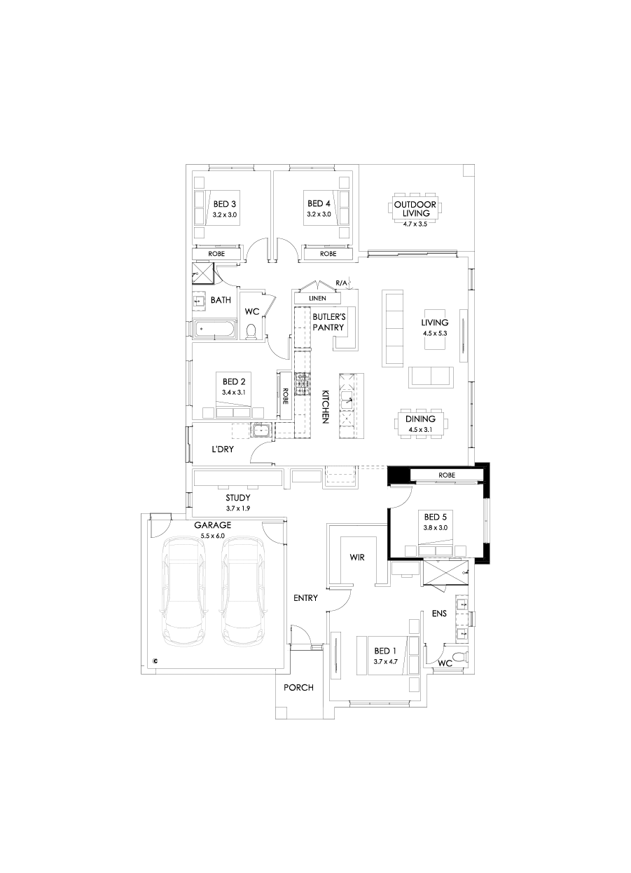 28  Floor Floorplan (5th bedroom)