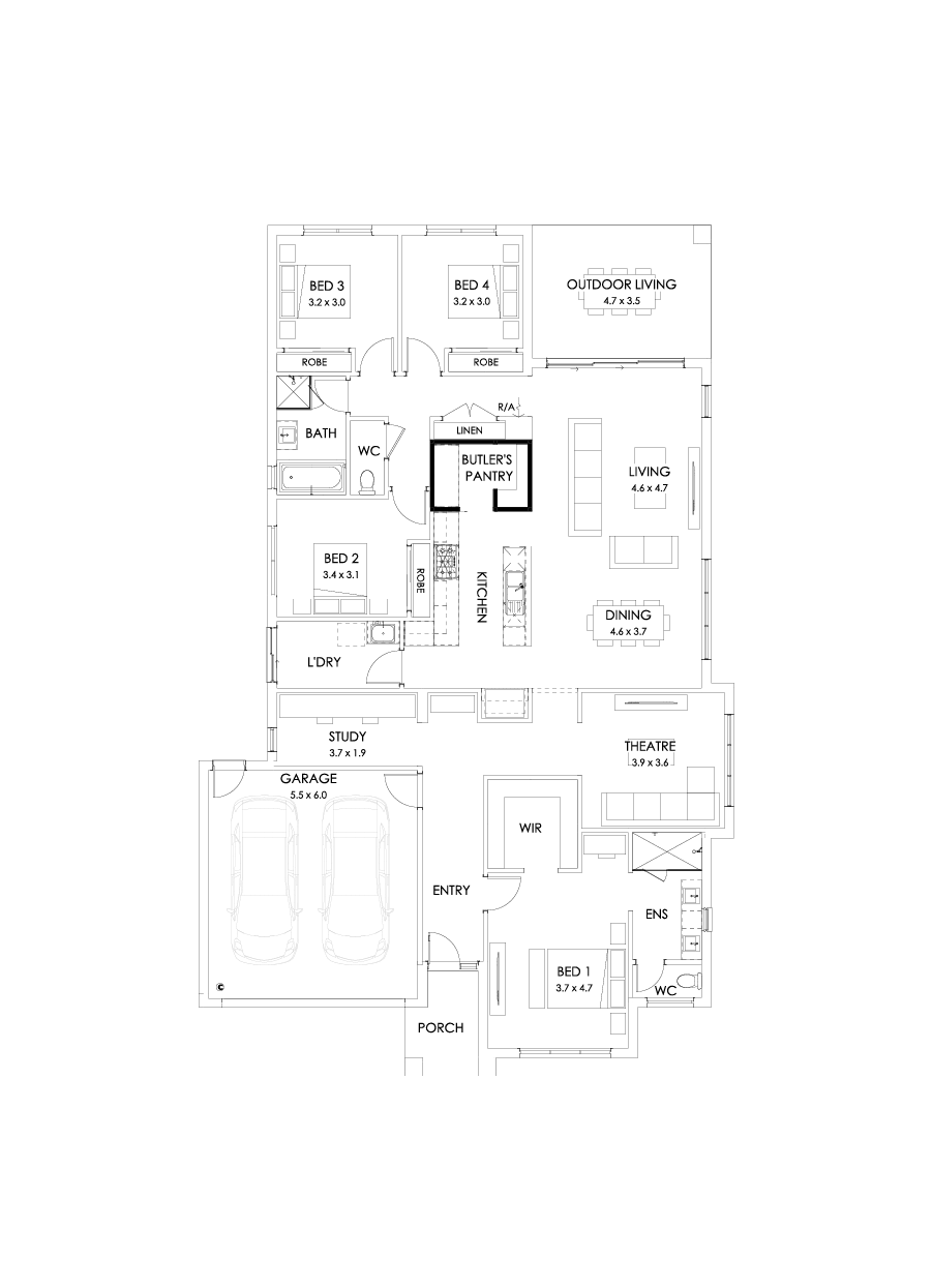 28  Floor Floorplan (Butler's pantry - Included)