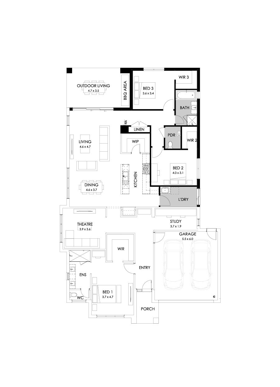 28  Floor Floorplan (3 bedrooms - Flipped)