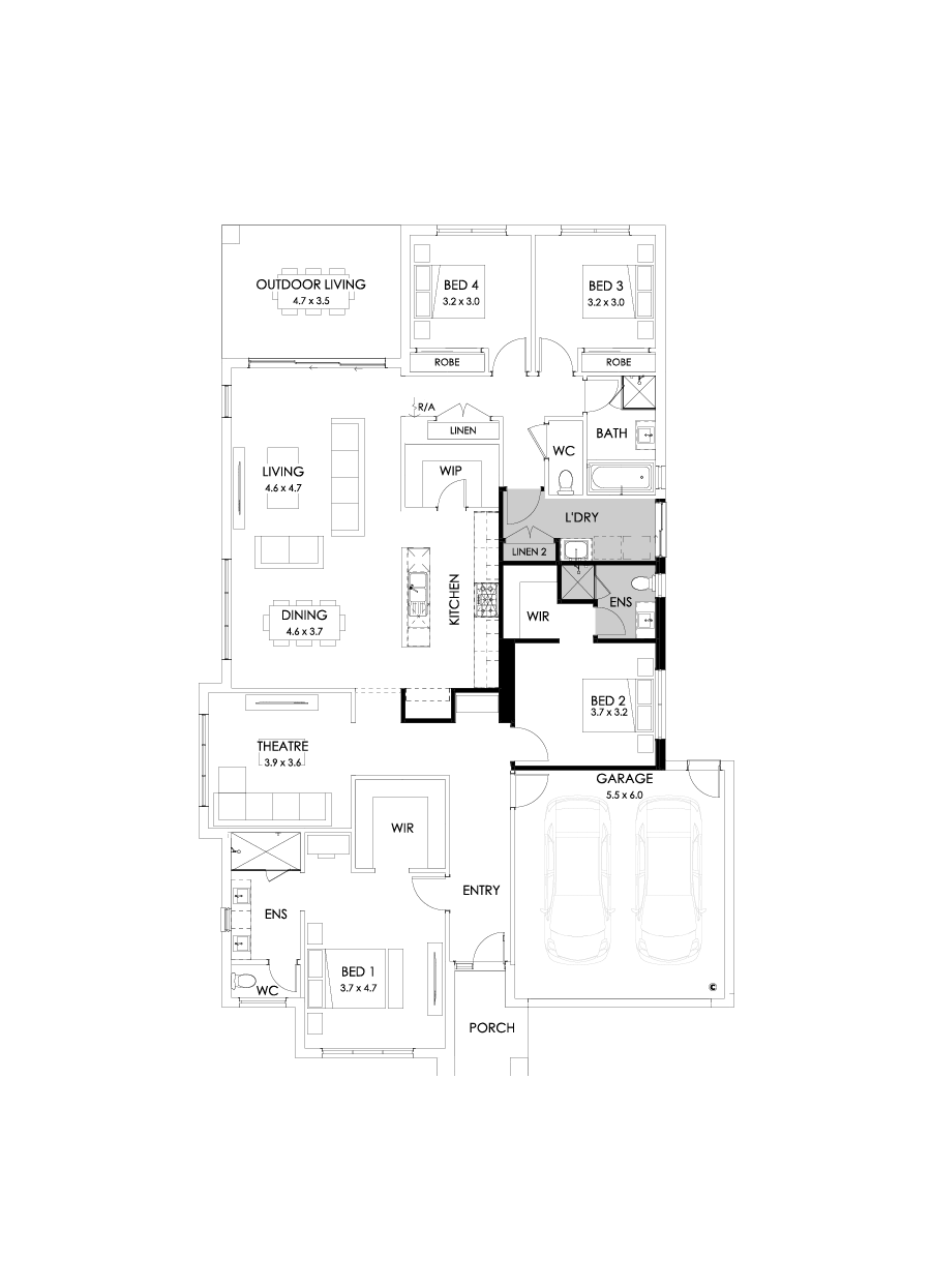 28  Floor Floorplan (Additional ensuite - Flipped)