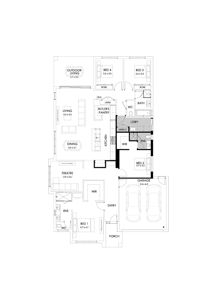 28  Floor Floorplan (Additional ensuite - Flipped)
