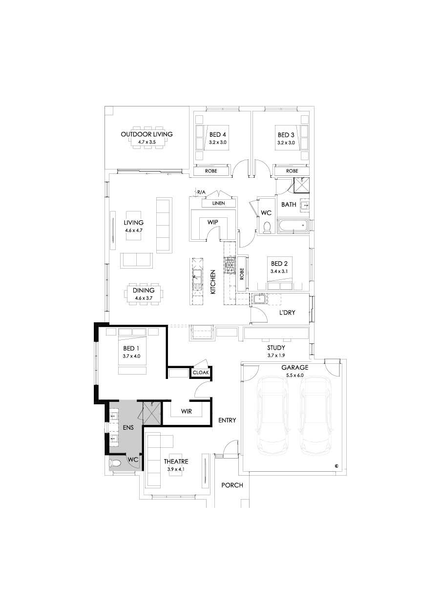 28  Floor Floorplan (Alternate theatre - Flipped)