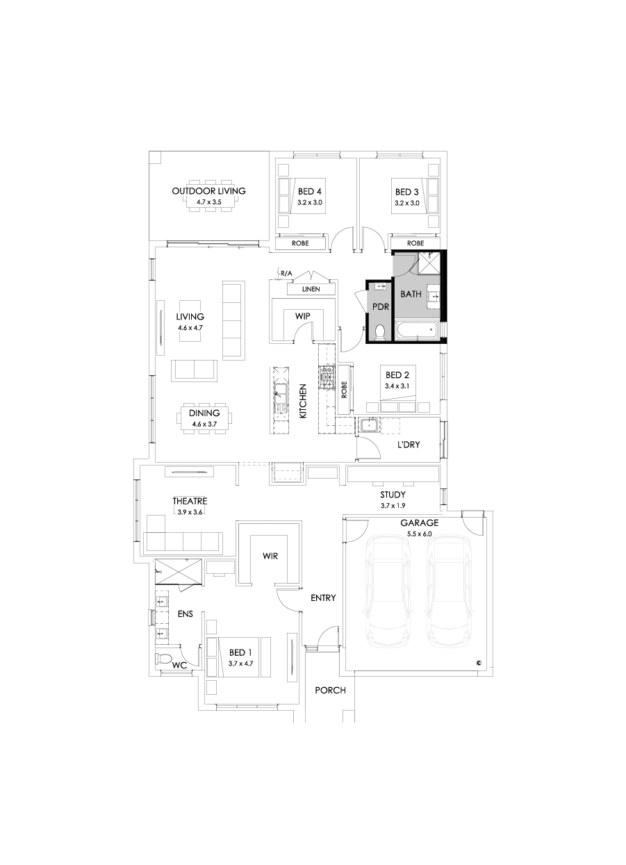 28  Floor Floorplan (Powder room - Flipped)