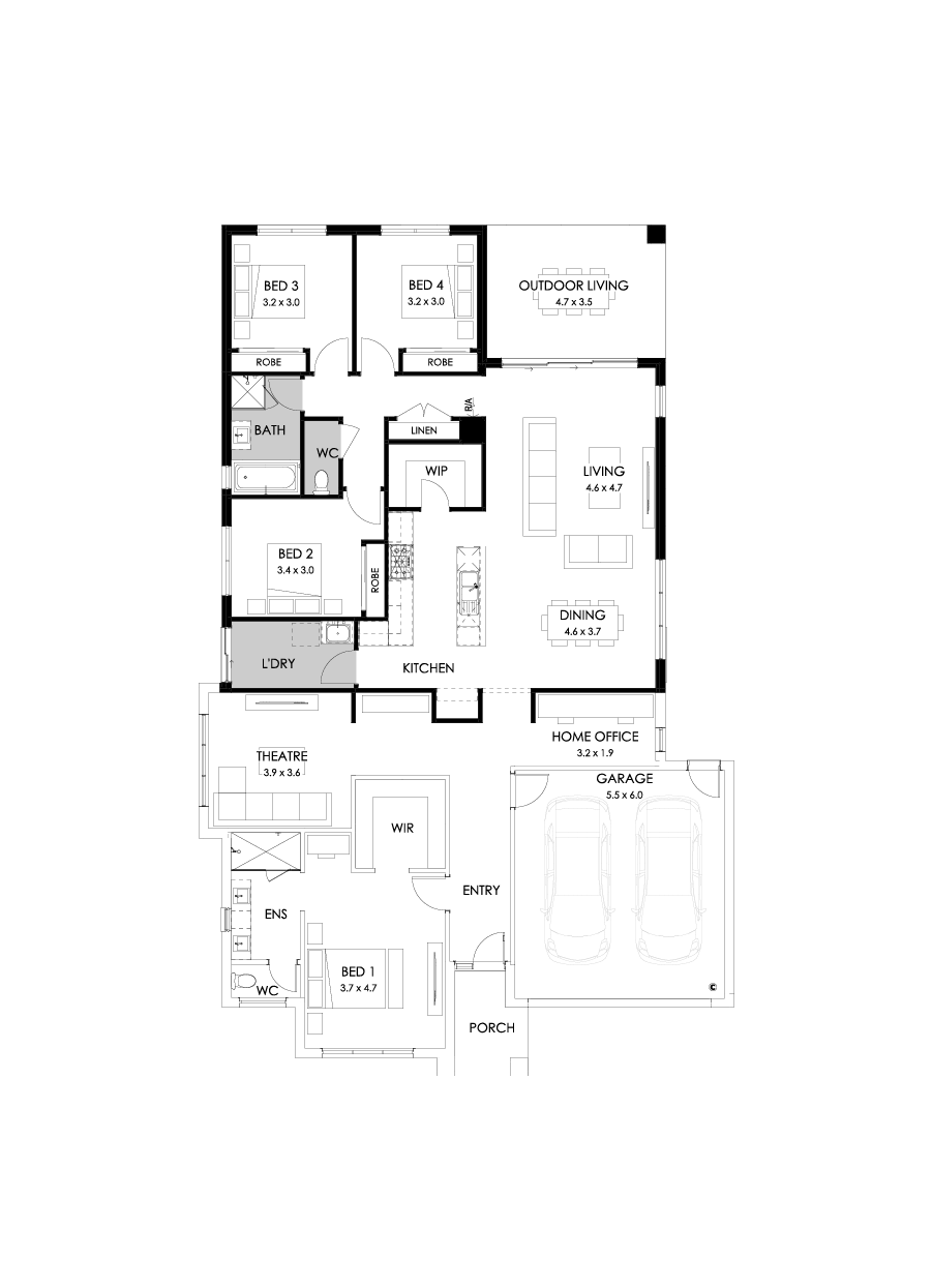 28  Floor Floorplan (Rear flip - Flipped)