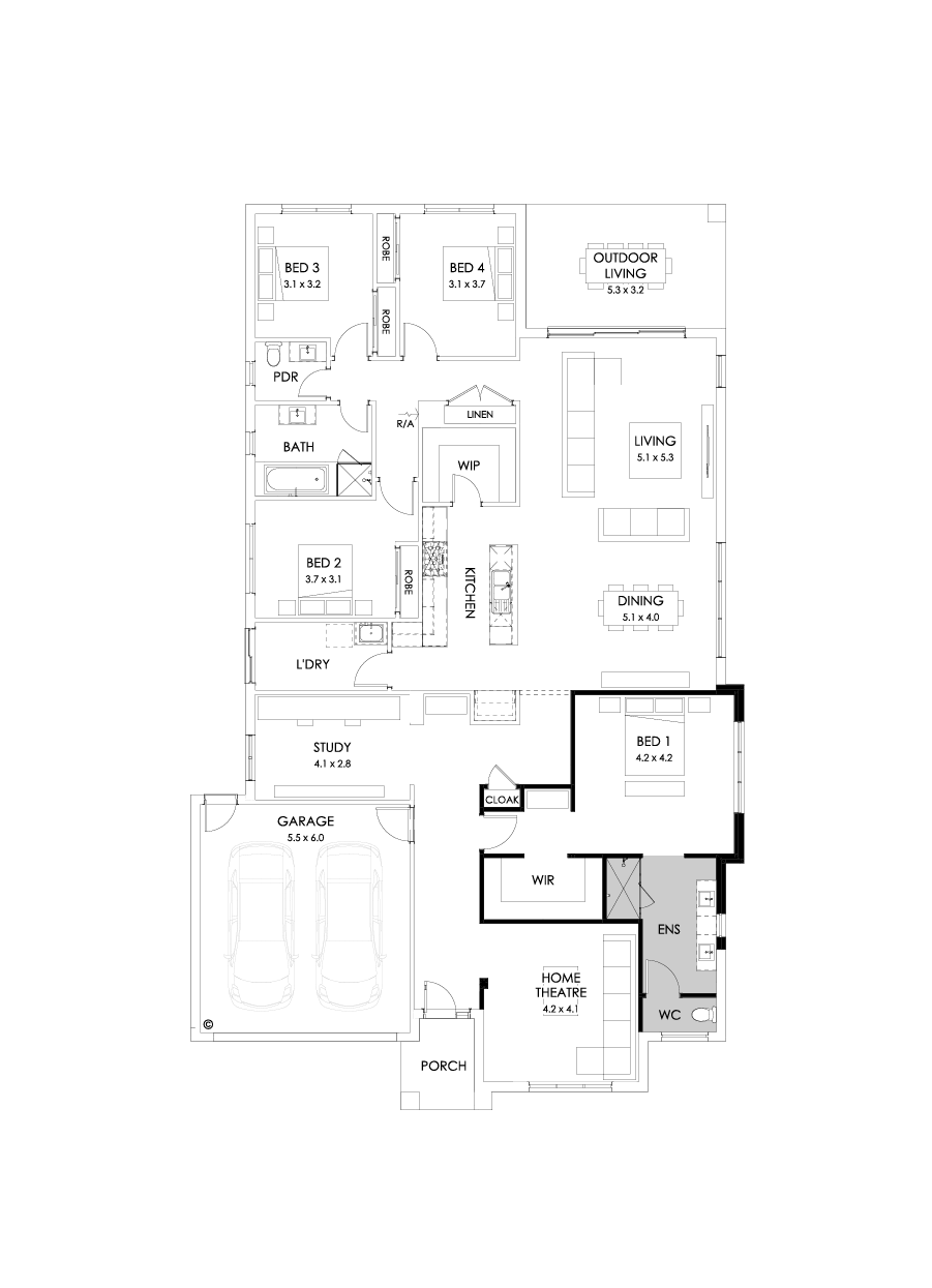 32  Floor Floorplan (Alternate theatre)