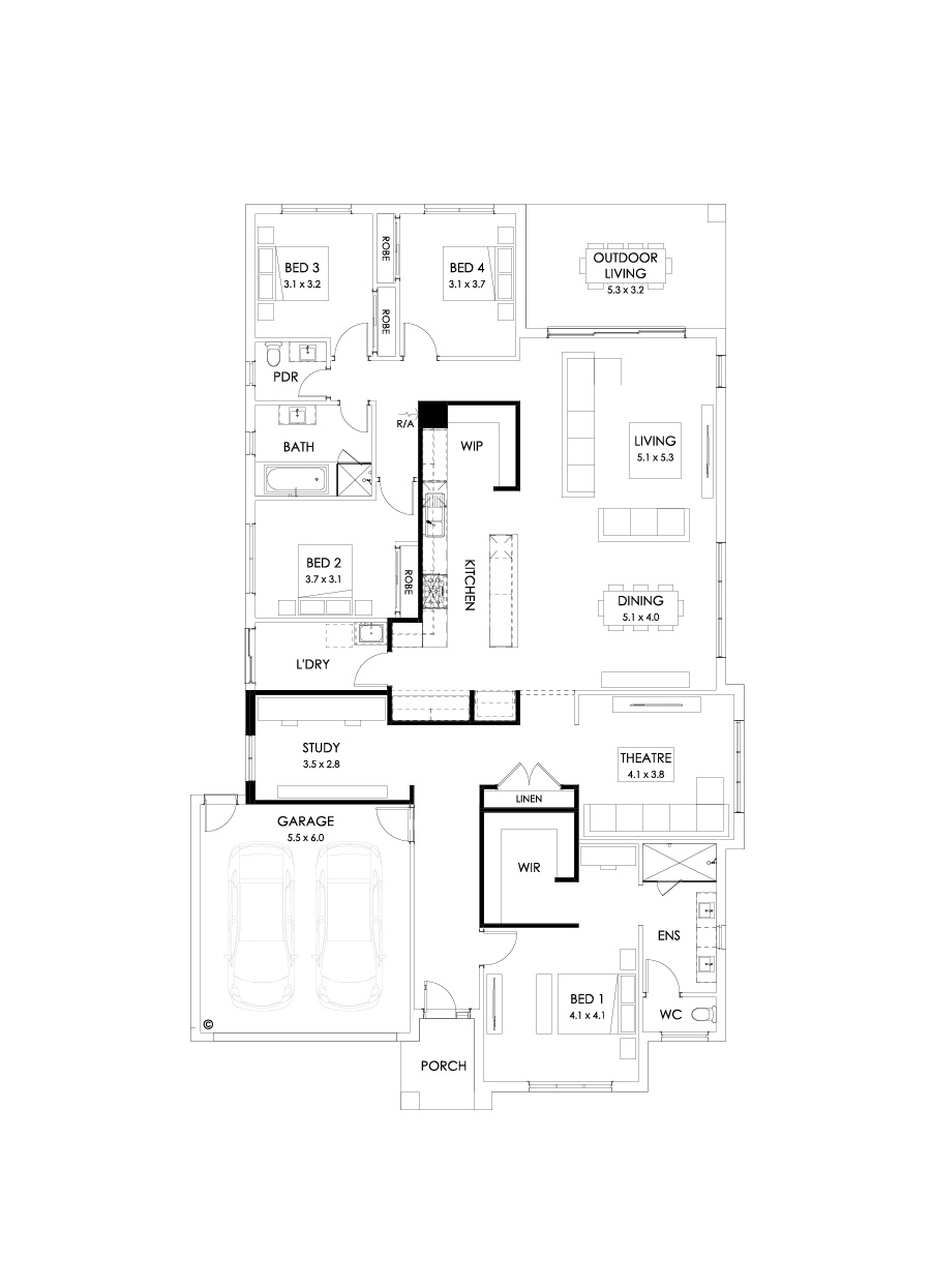 32  Floor Floorplan (Bar)