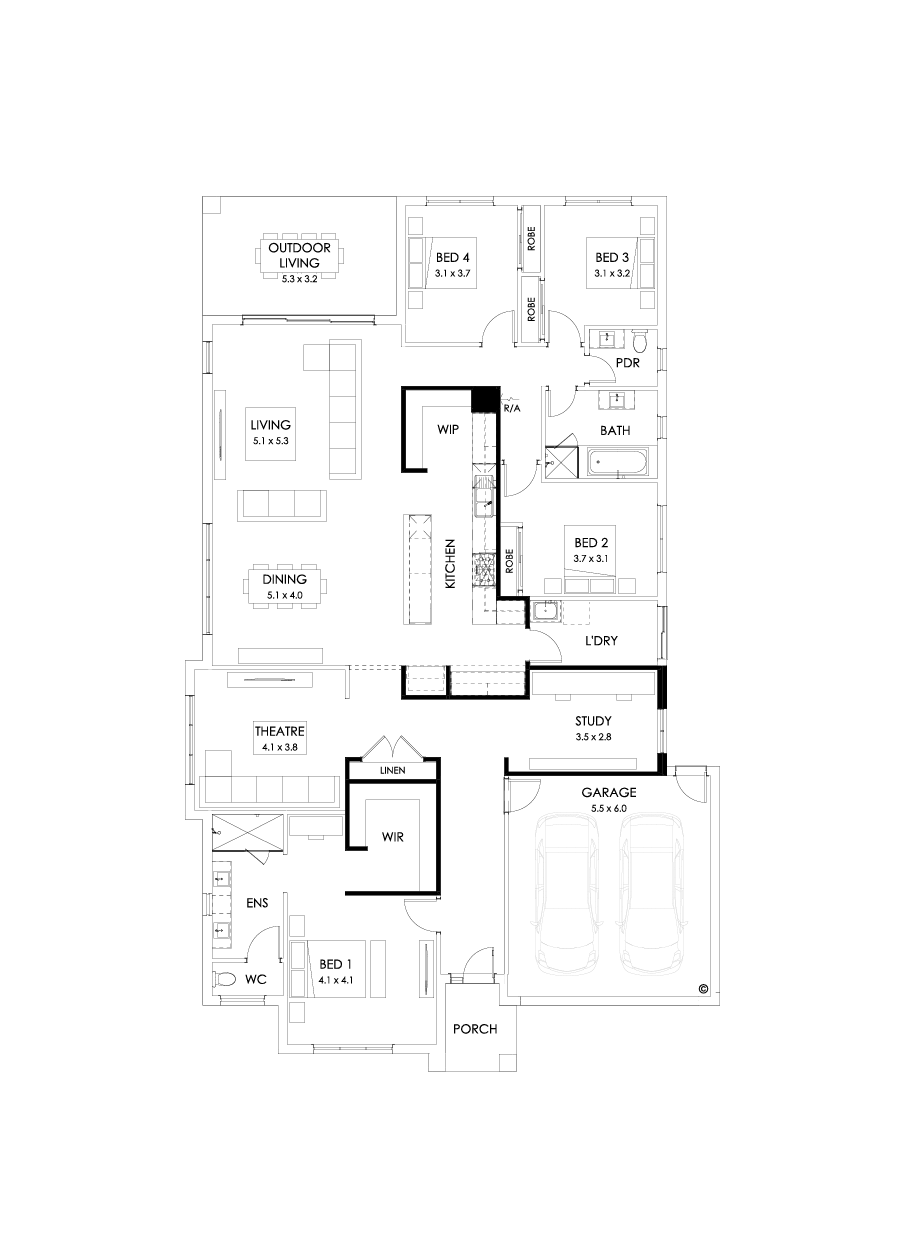 32  Floor Floorplan (Bar - Flipped)