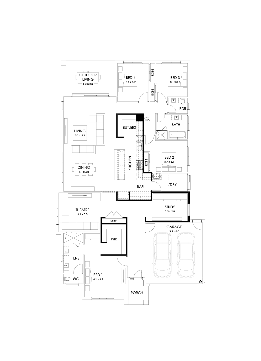 32  Floor Floorplan (Bar - Flipped)