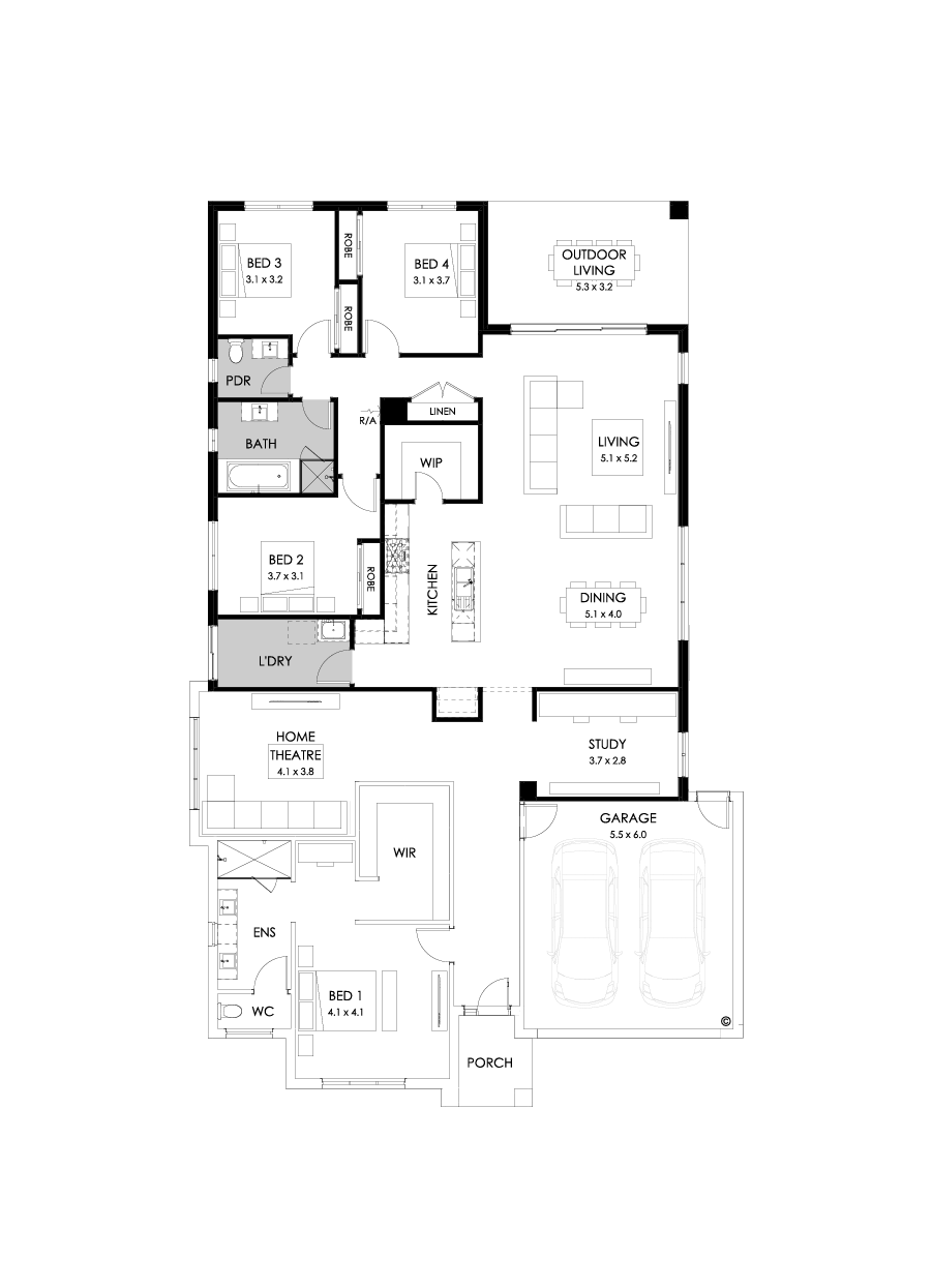 32  Floor Floorplan (Rear flip - Flipped)