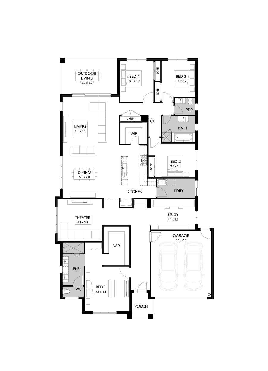 32  Floor Floorplan (Standard - Flipped)