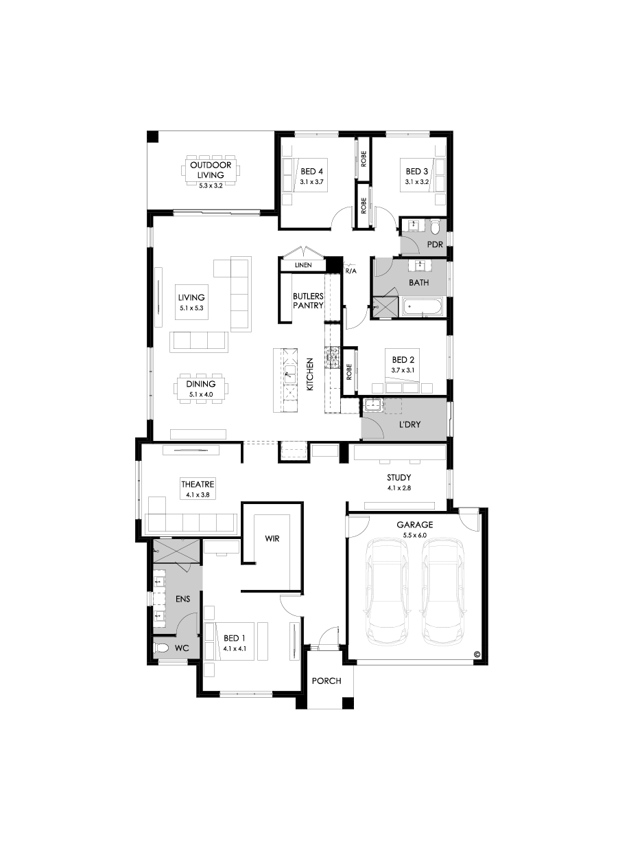32  Floor Floorplan (Standard - Flipped)