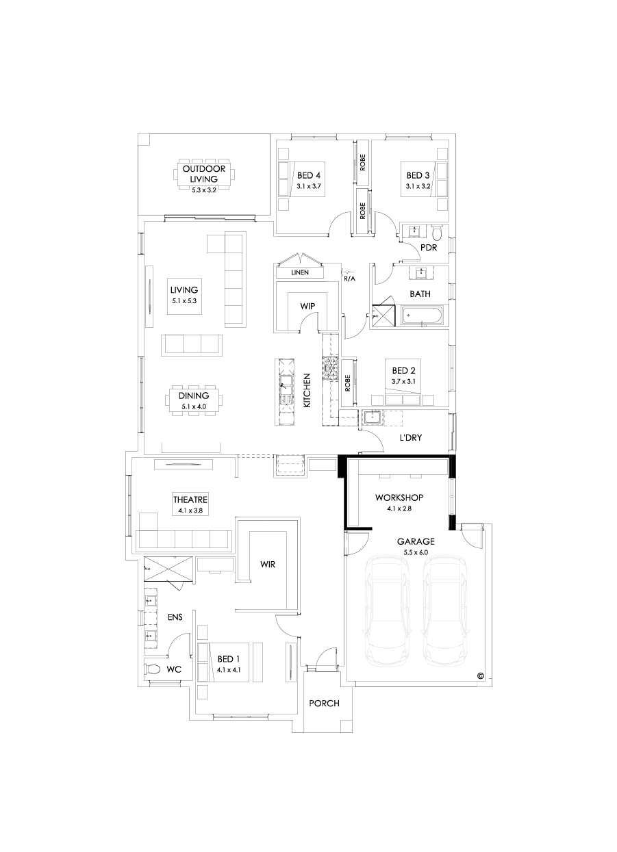 32  Floor Floorplan (Workshop - Flipped)