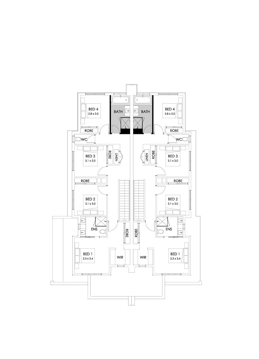 23 & 22 First Floor Floorplan (Bathroom upgrade)