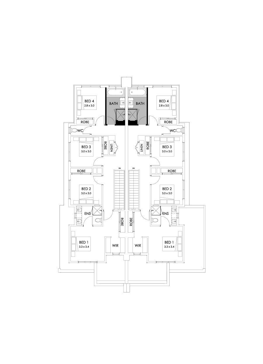 23 & 22 First Floor Floorplan (Bathroom upgrade)