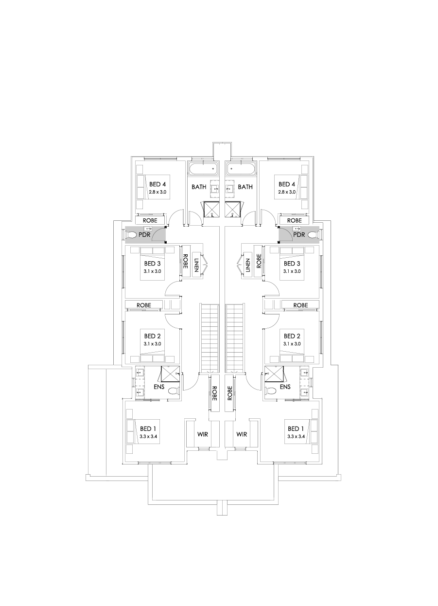 23 & 22 First Floor Floorplan (Powder room)