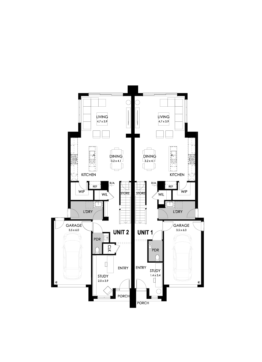 23 & 22 Ground Floor Floorplan (Standard)