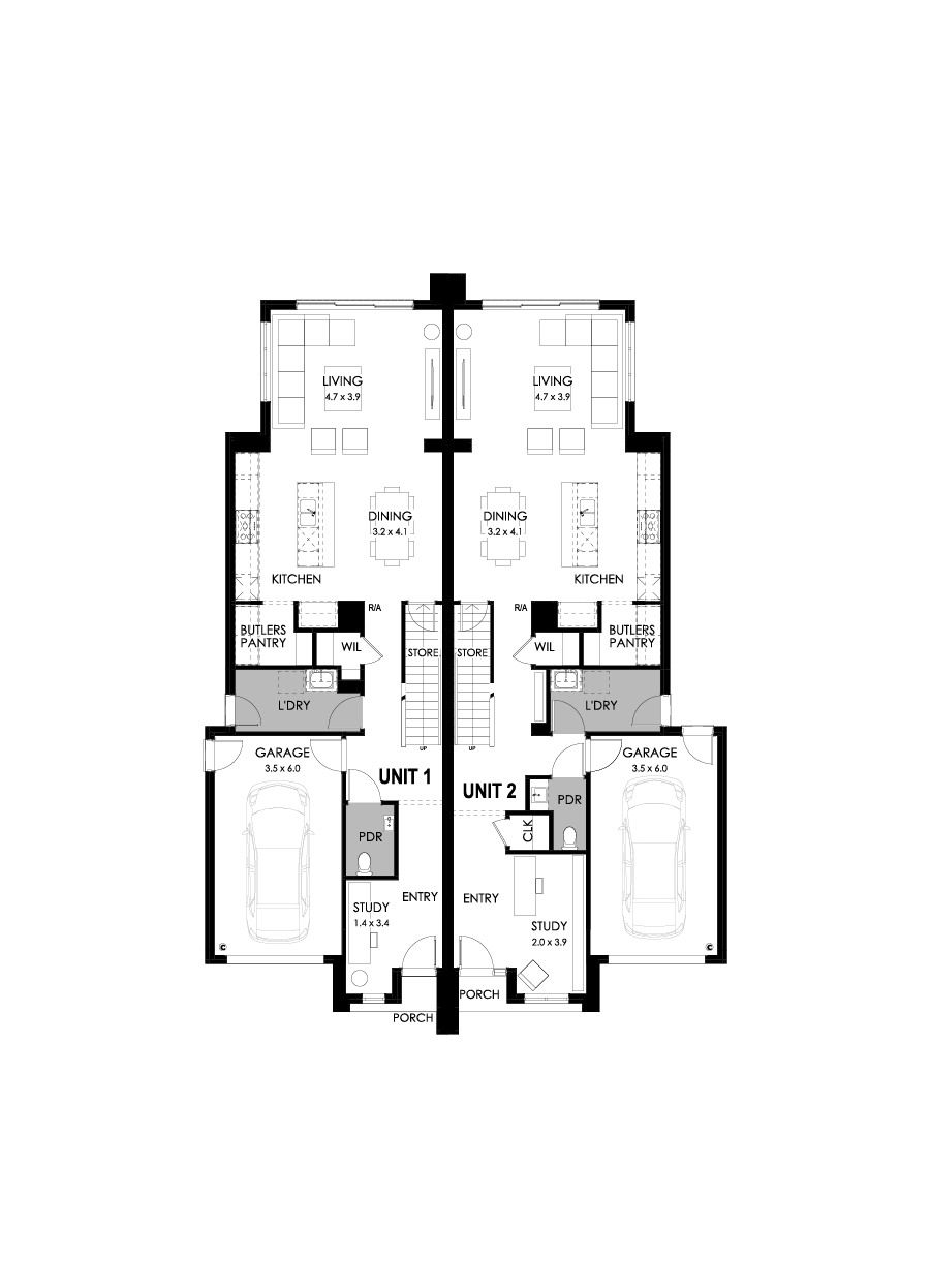 23 & 22 Ground Floor Floorplan (Standard)