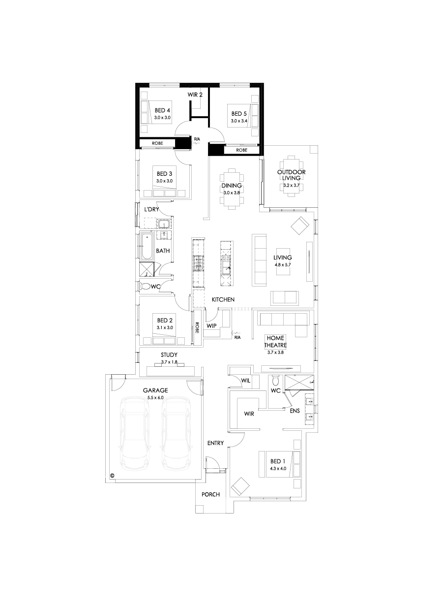 29  Floor Floorplan (5th bedroom)