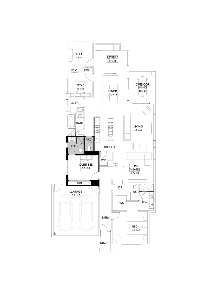 29  Floor Floorplan (Guest bedroom)