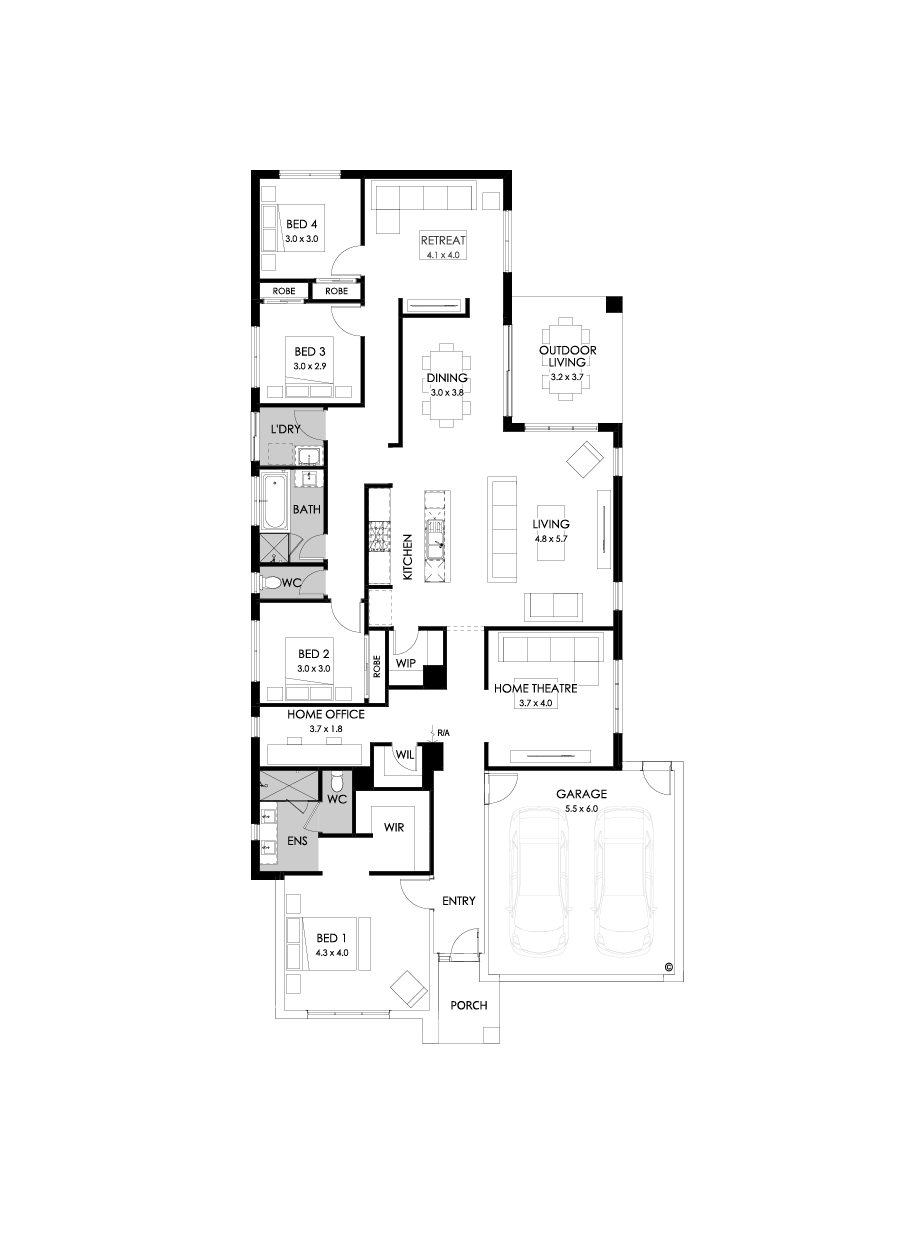 29  Floor Floorplan (Rear flip - Flipped)