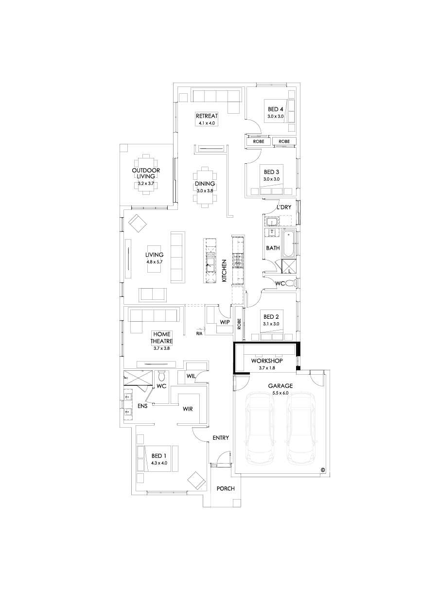 29  Floor Floorplan (Workshop - Flipped)