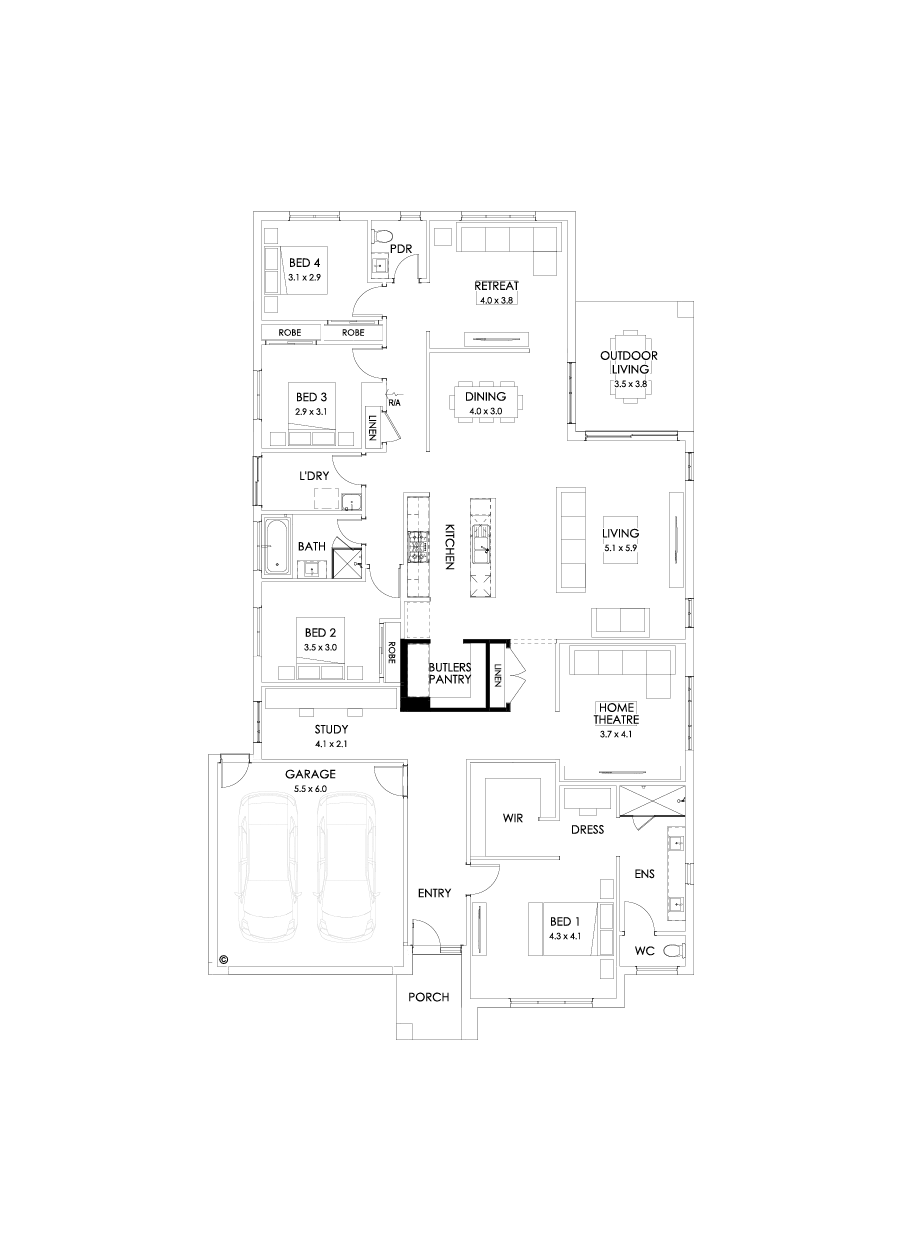 32  Floor Floorplan (Butler's pantry)