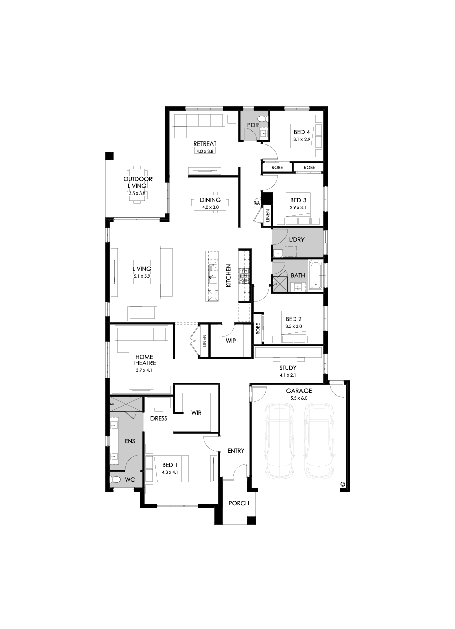32  Floor Floorplan (Standard - Flipped)