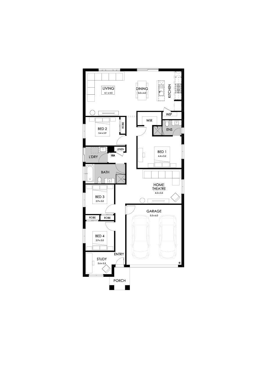 22  Floor Floorplan (Standard - Flipped)