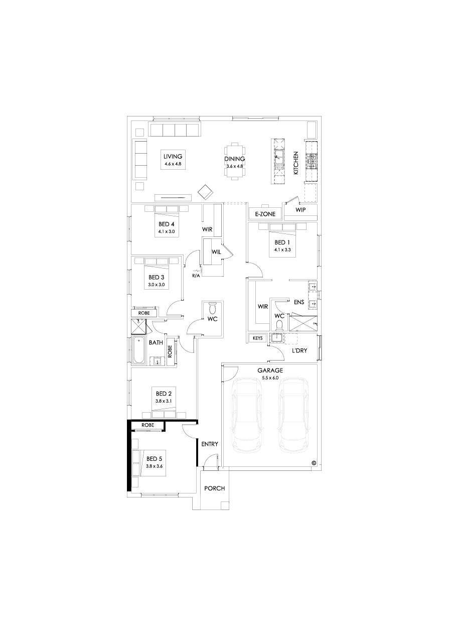 27  Floor Floorplan (5th bedroom - Flipped)