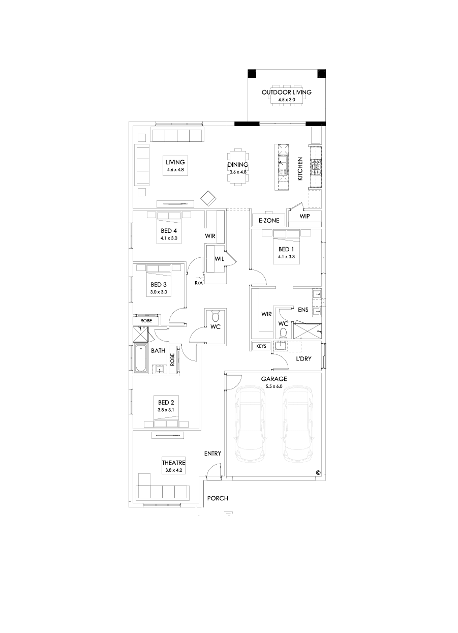 27  Floor Floorplan (Outdoor living - Flipped)