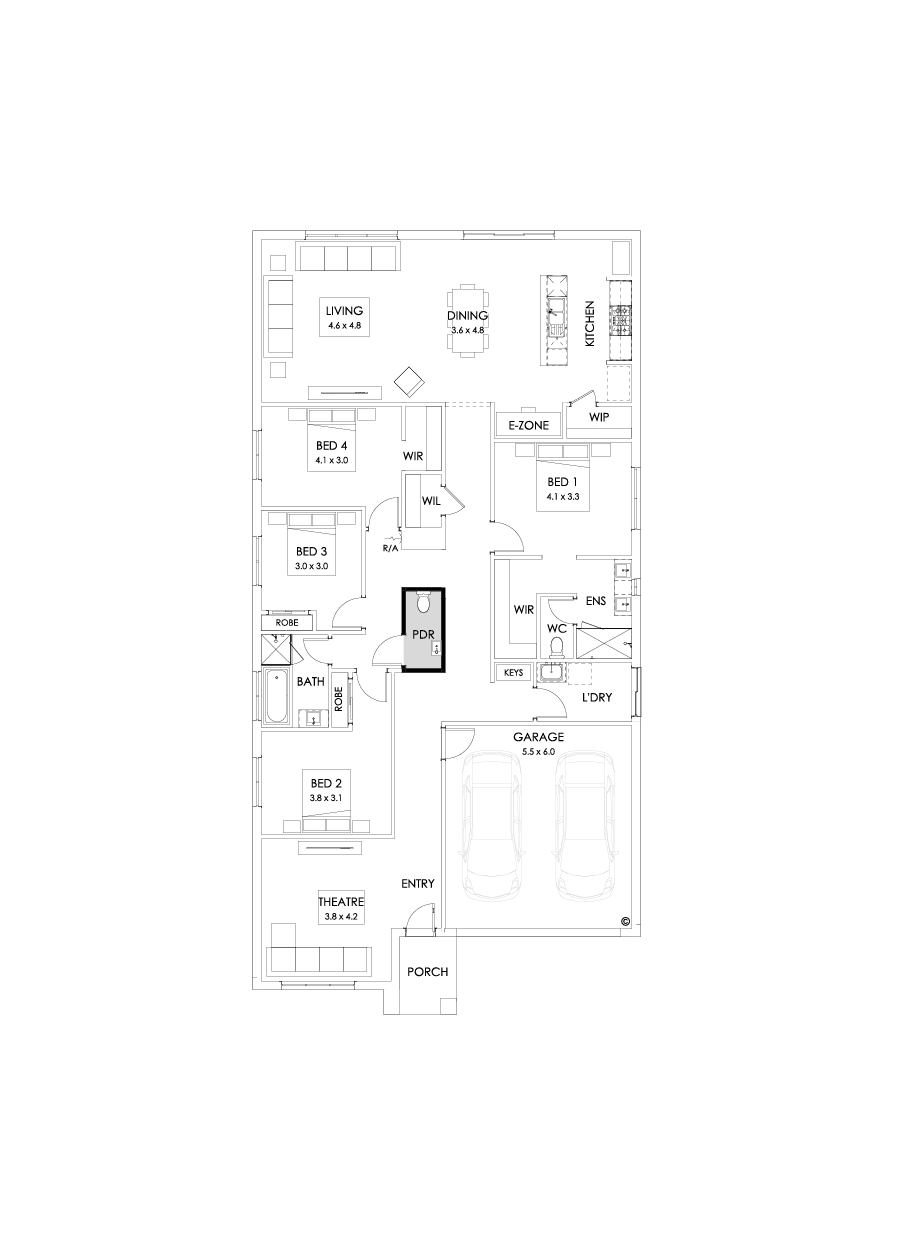 27  Floor Floorplan (Powder room - Flipped)