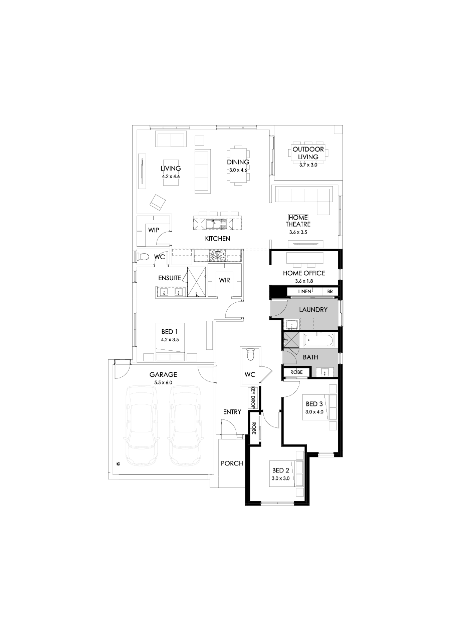 25  Floor Floorplan (3 bedrooms)