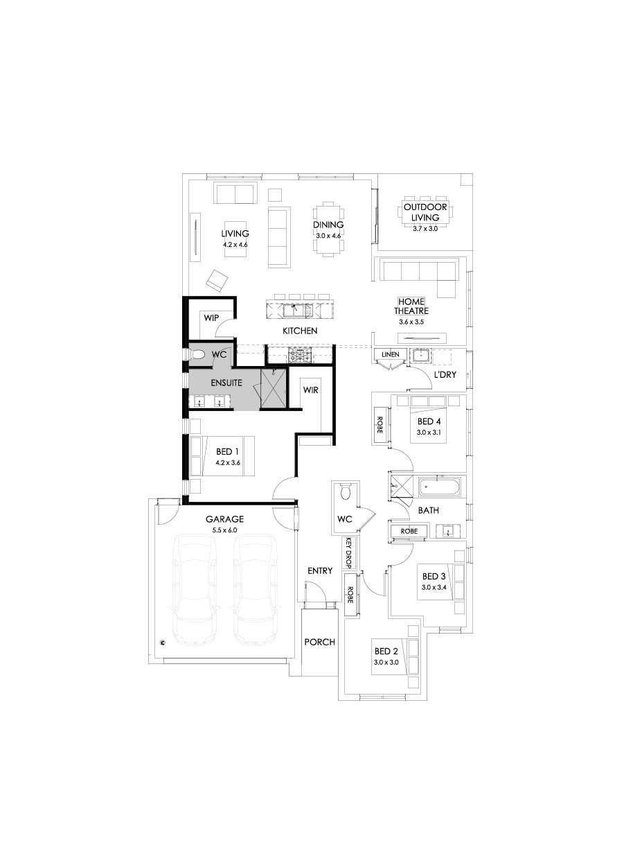 25  Floor Floorplan (Alternate bed 1)