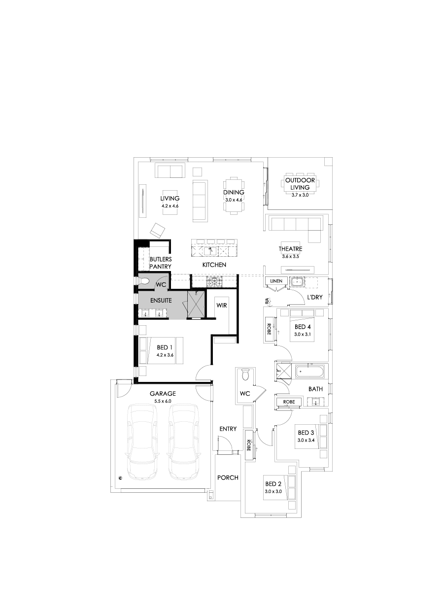25  Floor Floorplan (Alternate bed 1)