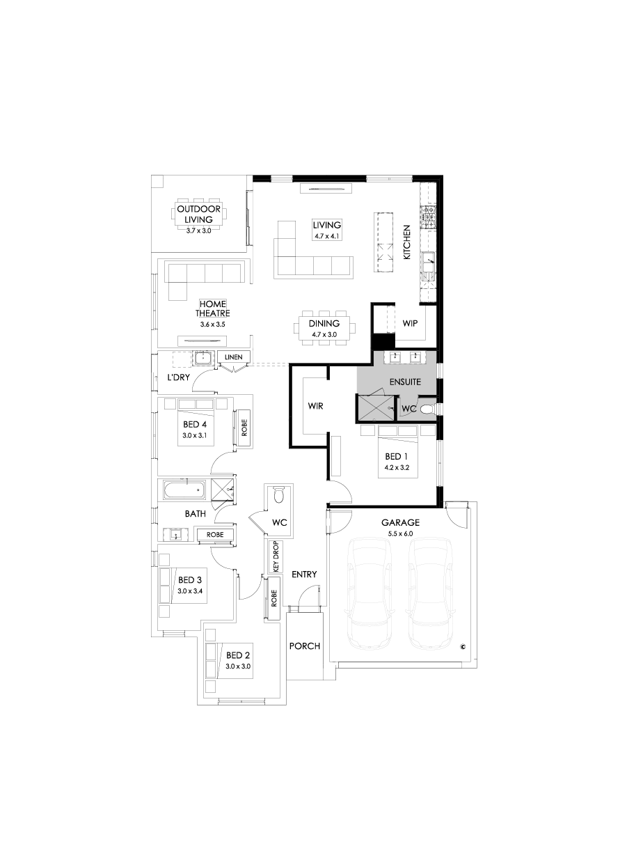 25  Floor Floorplan (Alternate kitchen - Flipped)