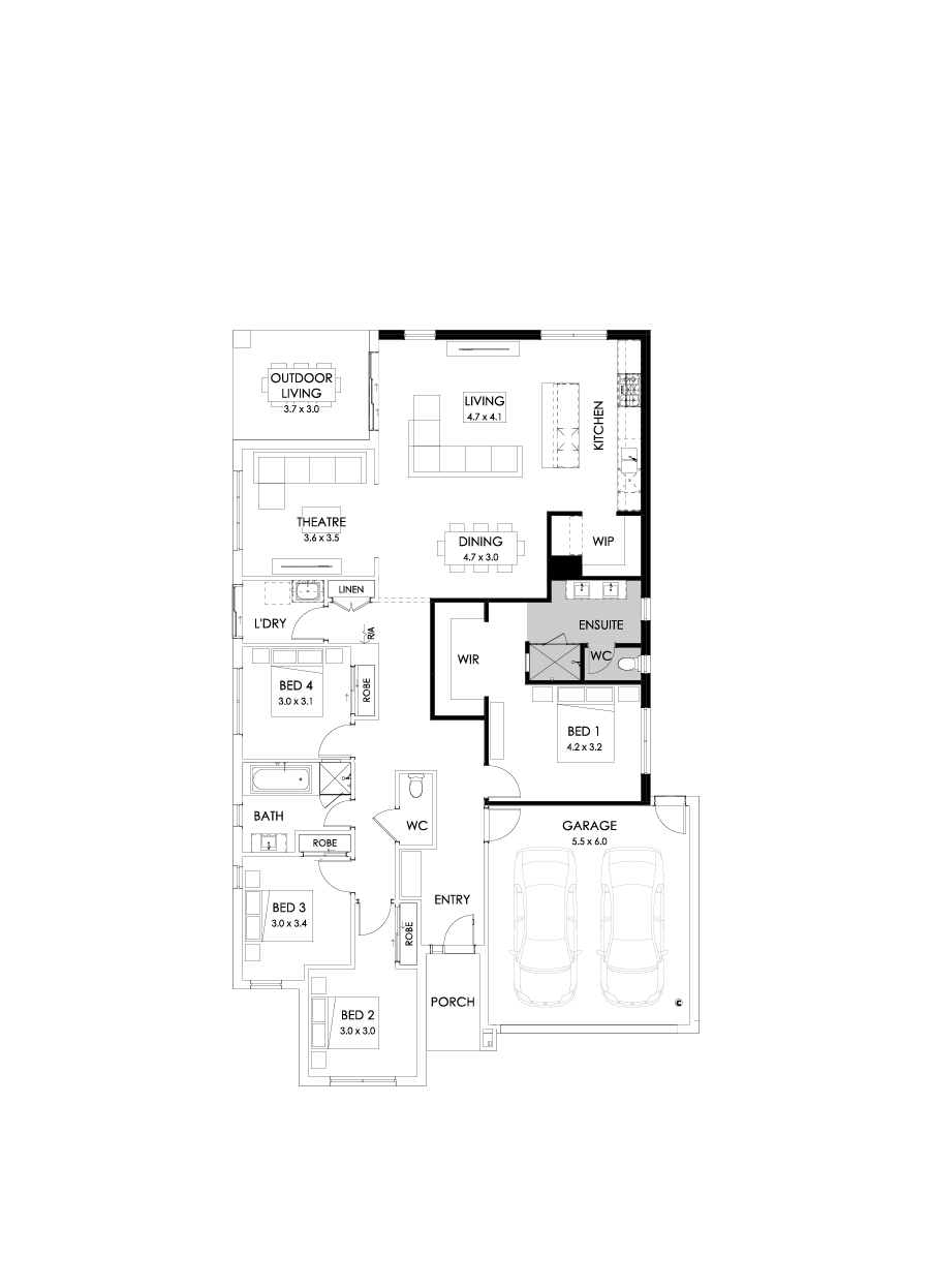 25  Floor Floorplan (Alternate kitchen - Flipped)