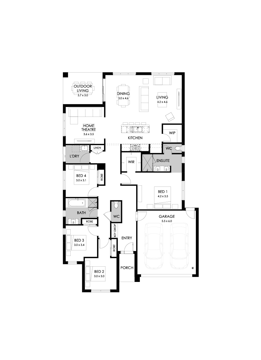 25  Floor Floorplan (Standard - Flipped)