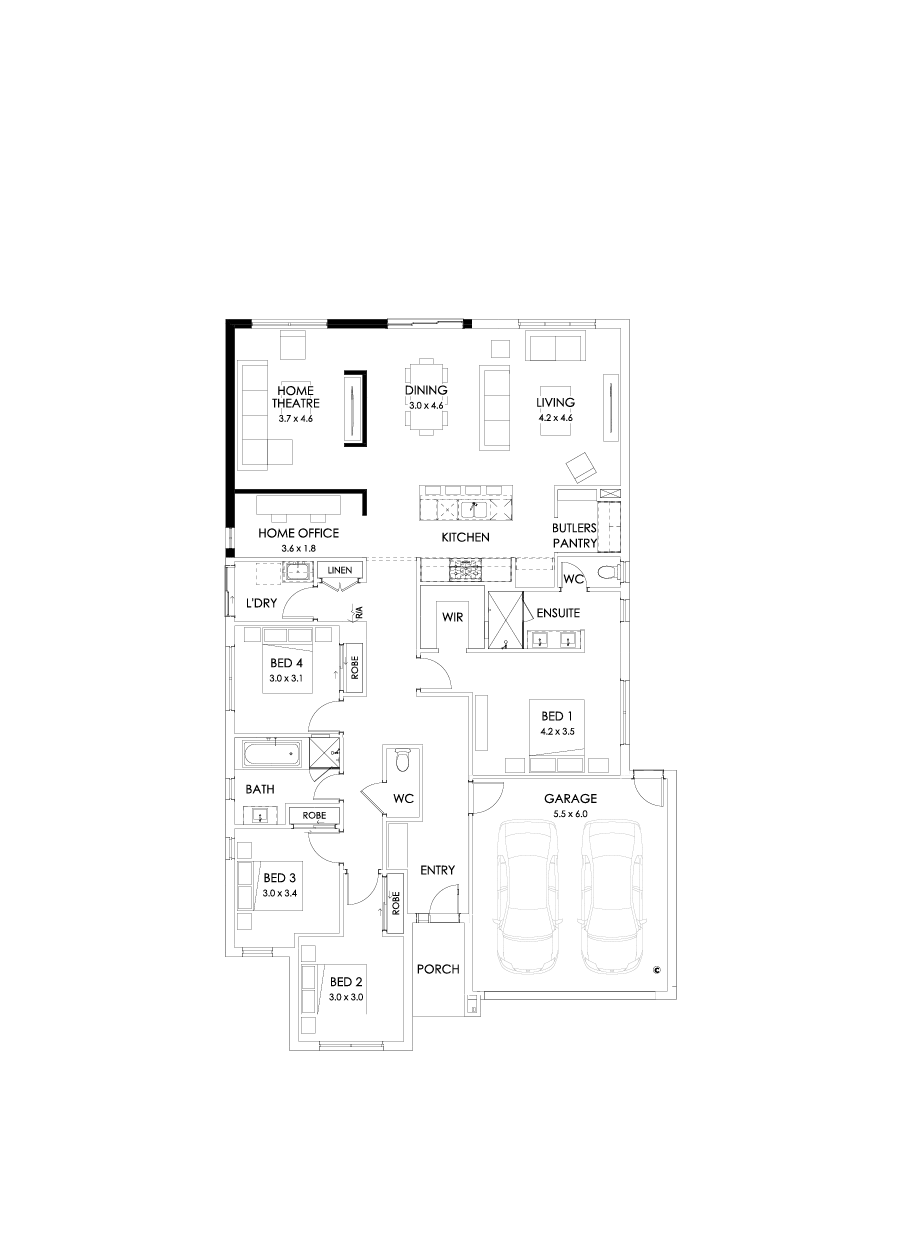 25  Floor Floorplan (Study - Flipped)