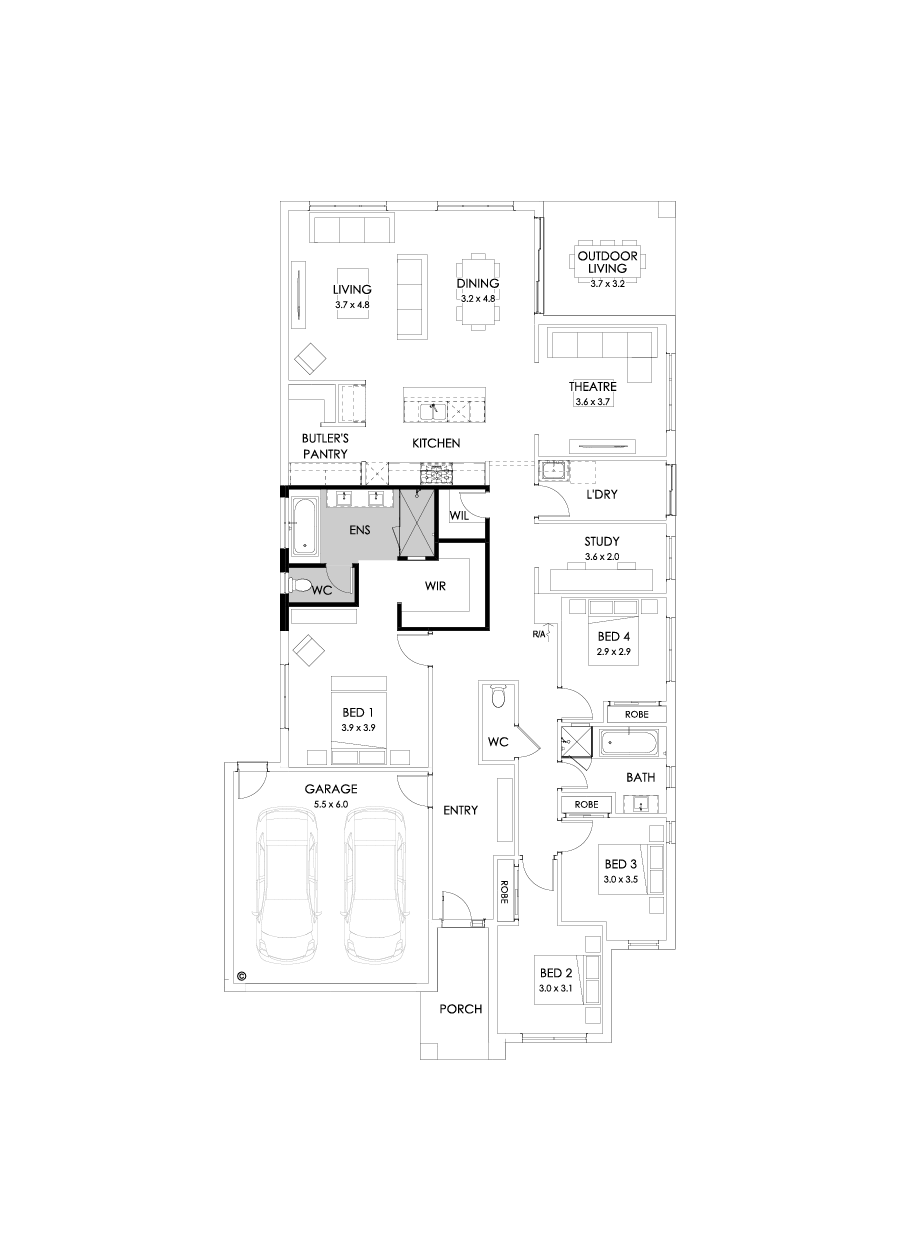 29  Floor Floorplan (Bath to ensuite)