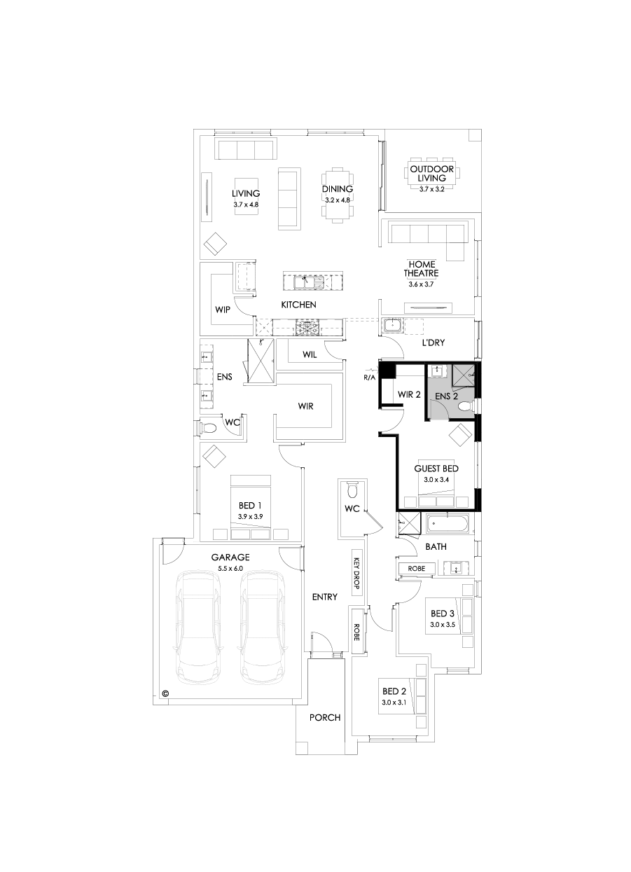 29  Floor Floorplan (Guest bedroom)