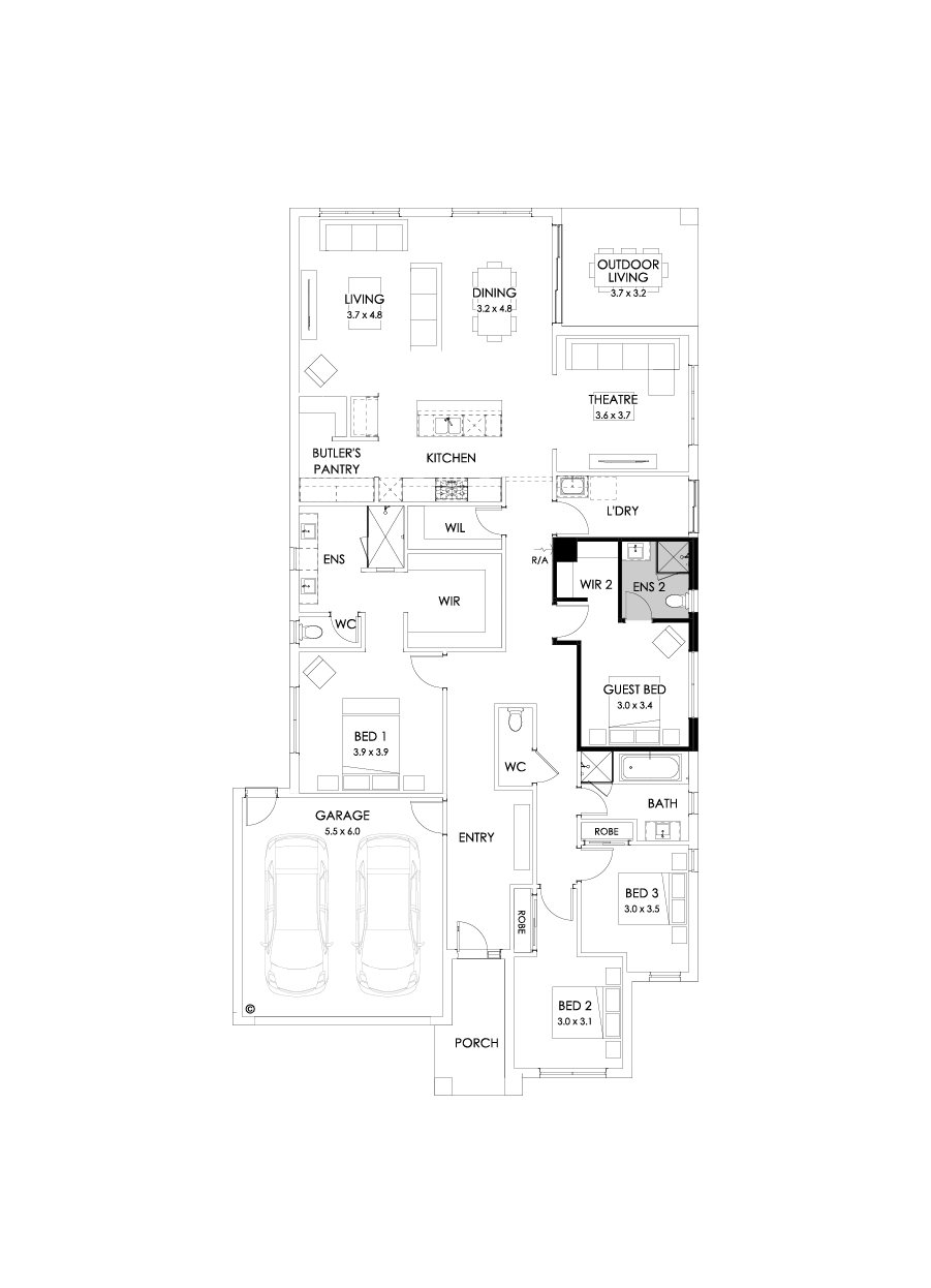 29  Floor Floorplan (Guest bedroom)