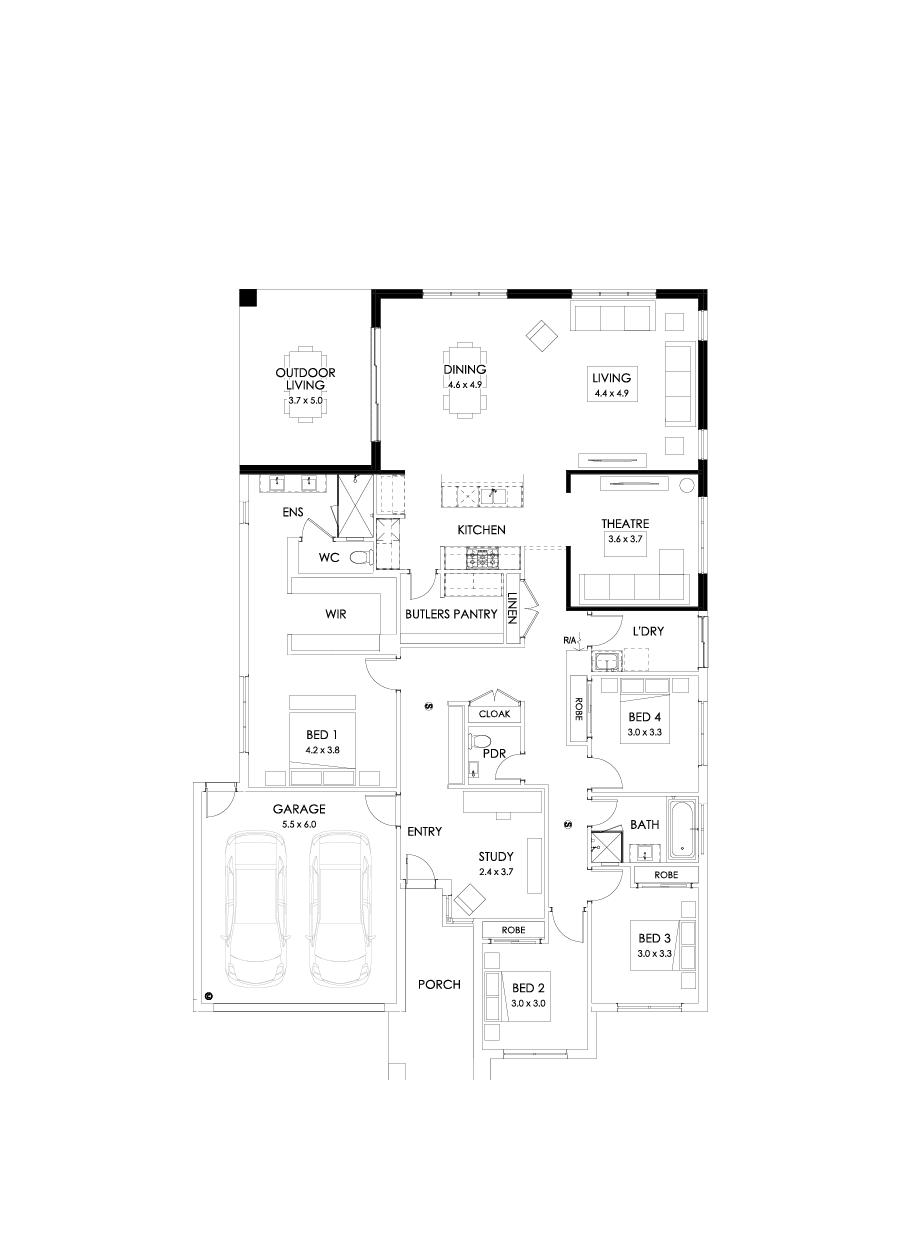 31  Floor Floorplan (Rear flip)