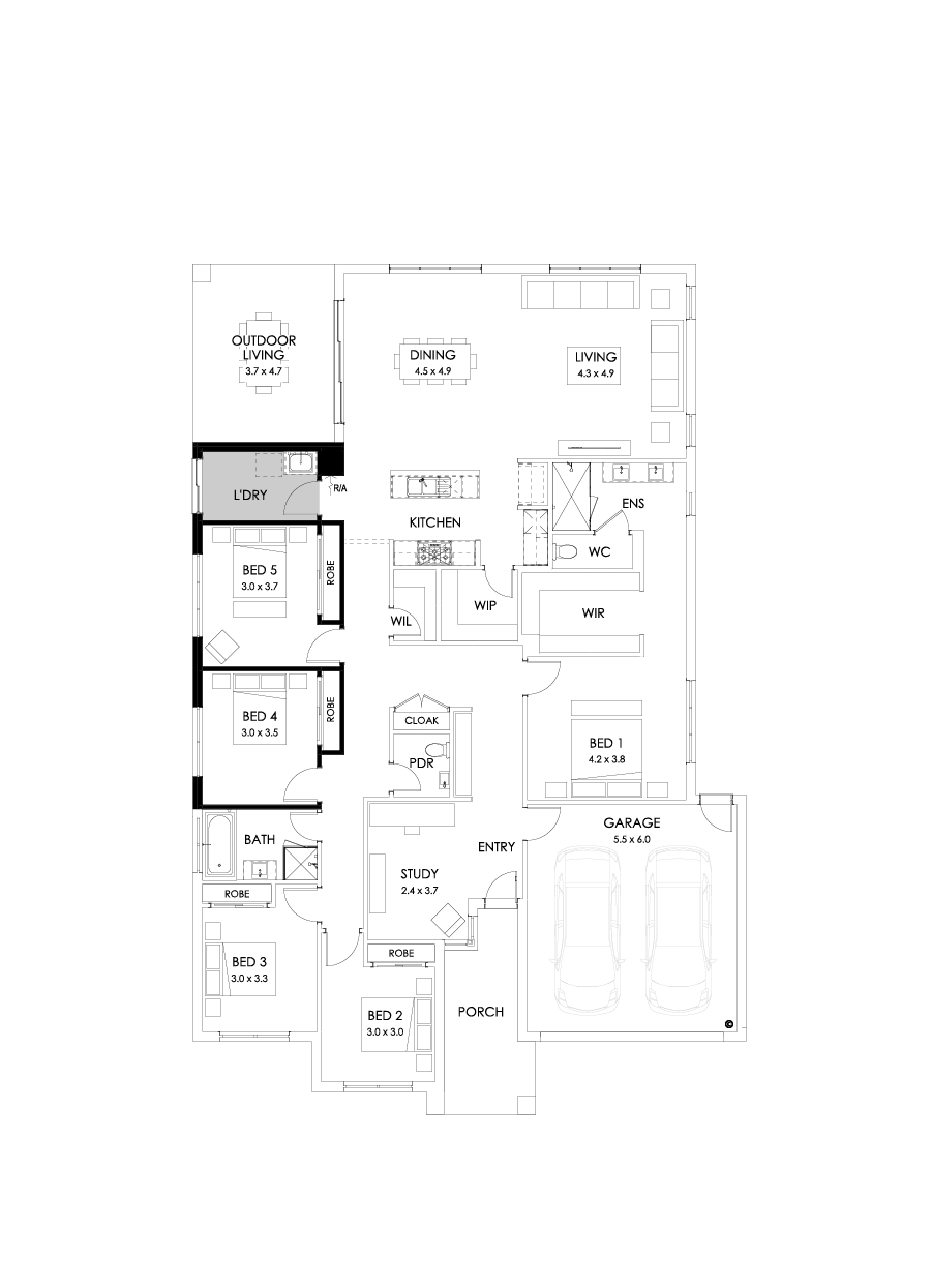 31  Floor Floorplan (5th bedroom - Flipped)