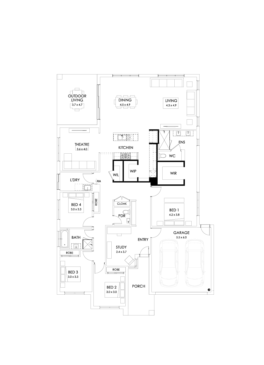 31  Floor Floorplan (Alternate kitchen - Flipped)
