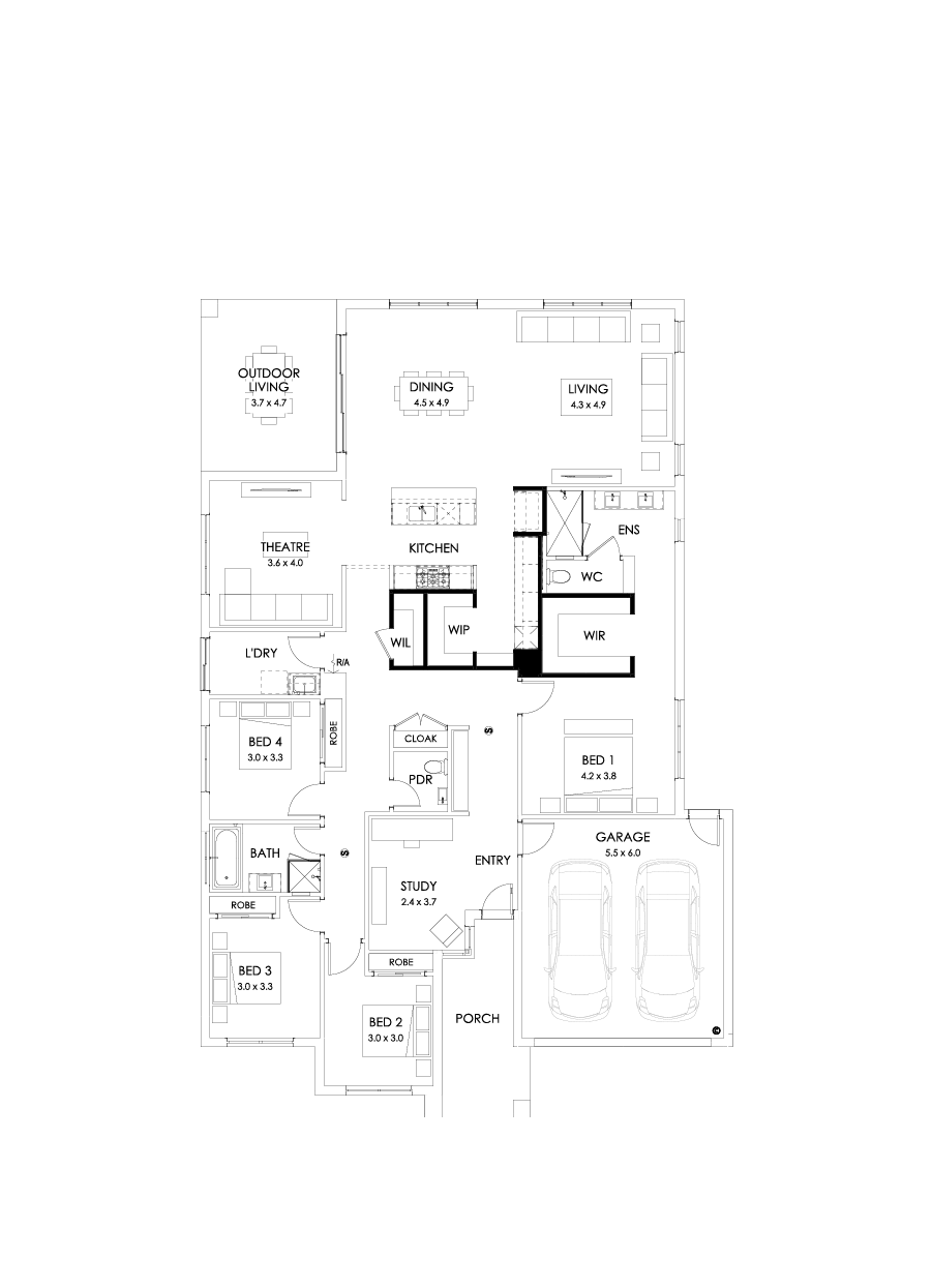31  Floor Floorplan (Alternate kitchen - Flipped)