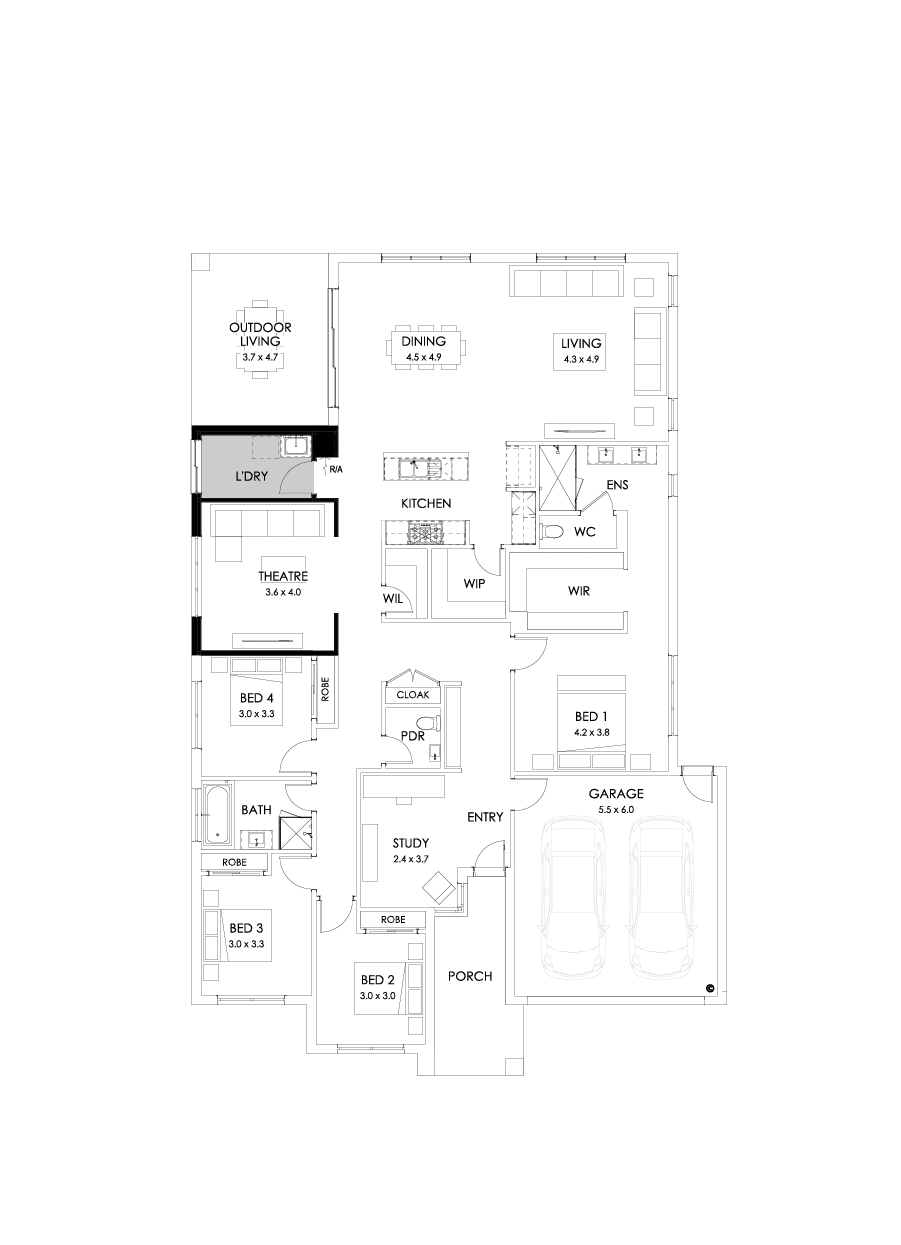 31  Floor Floorplan (Alternate laundry - Flipped)