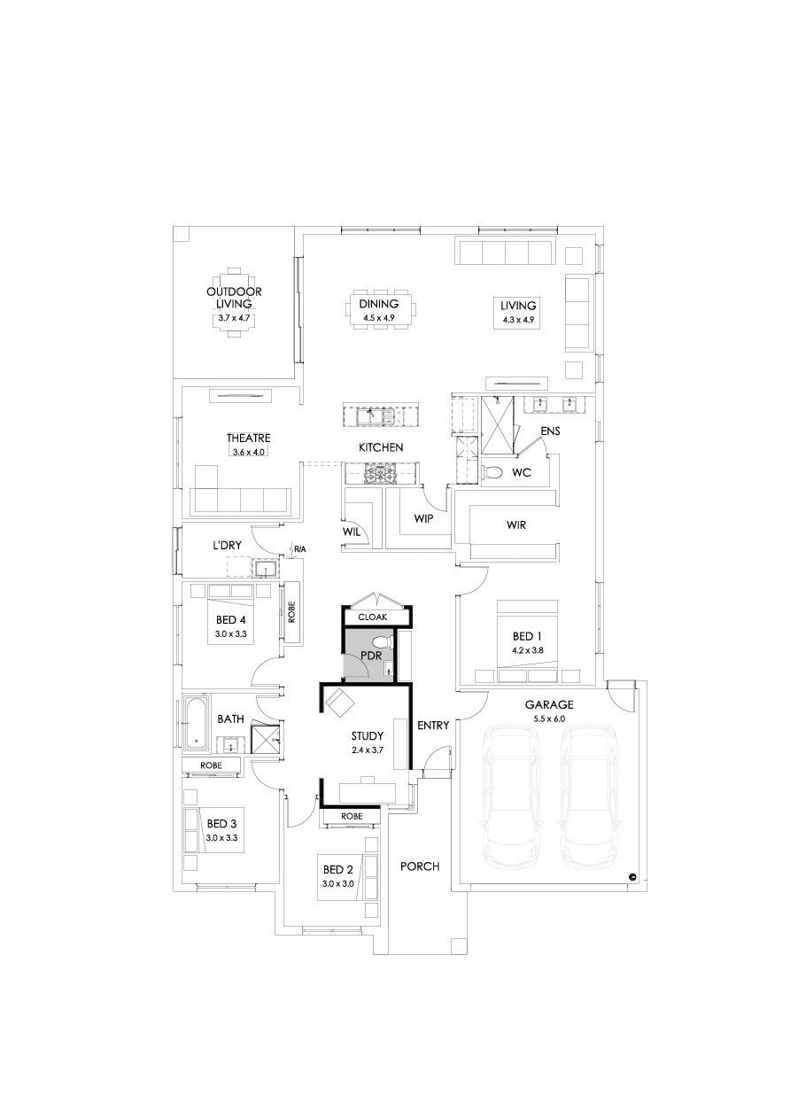 31  Floor Floorplan (Alternate Study - Flipped)
