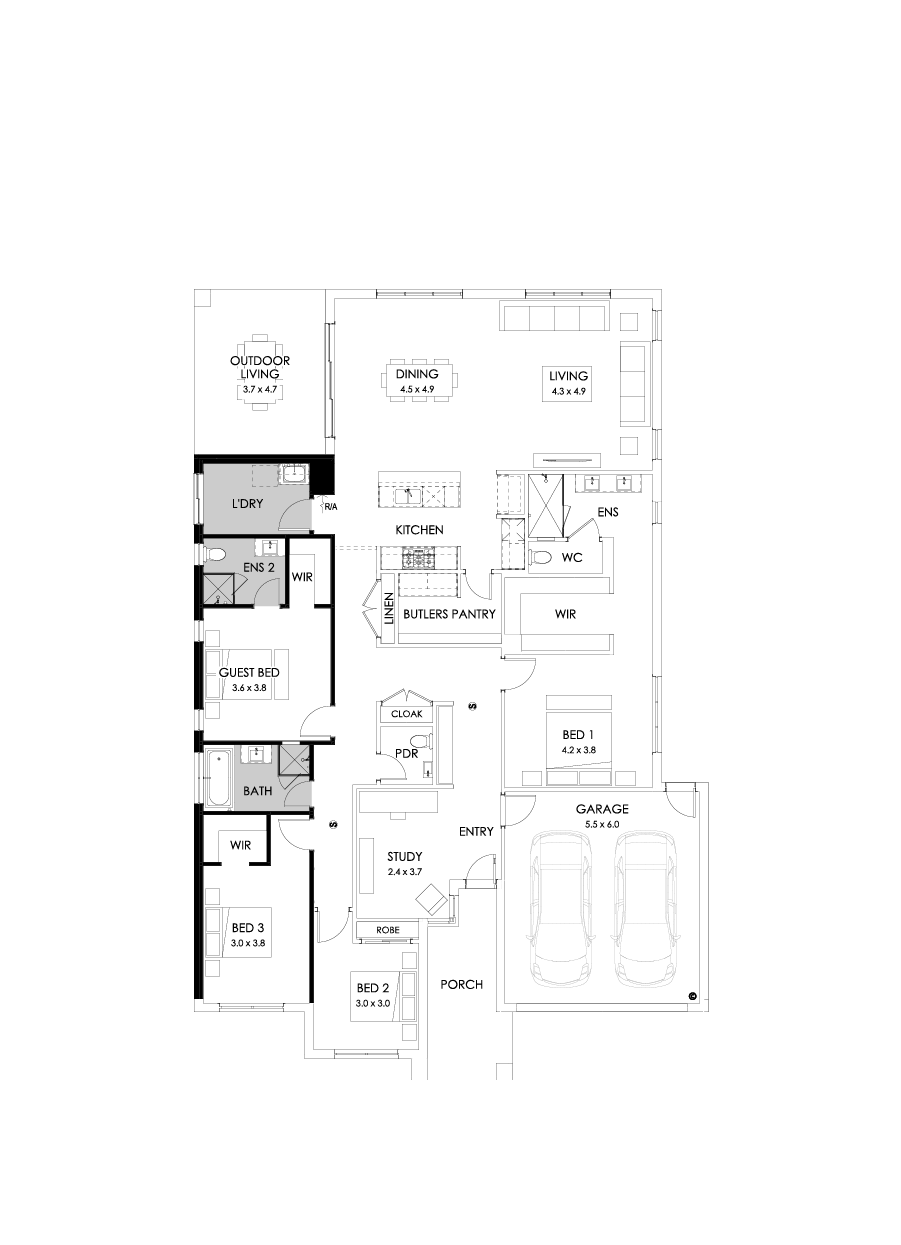 31  Floor Floorplan (Guest bedroom - Flipped)