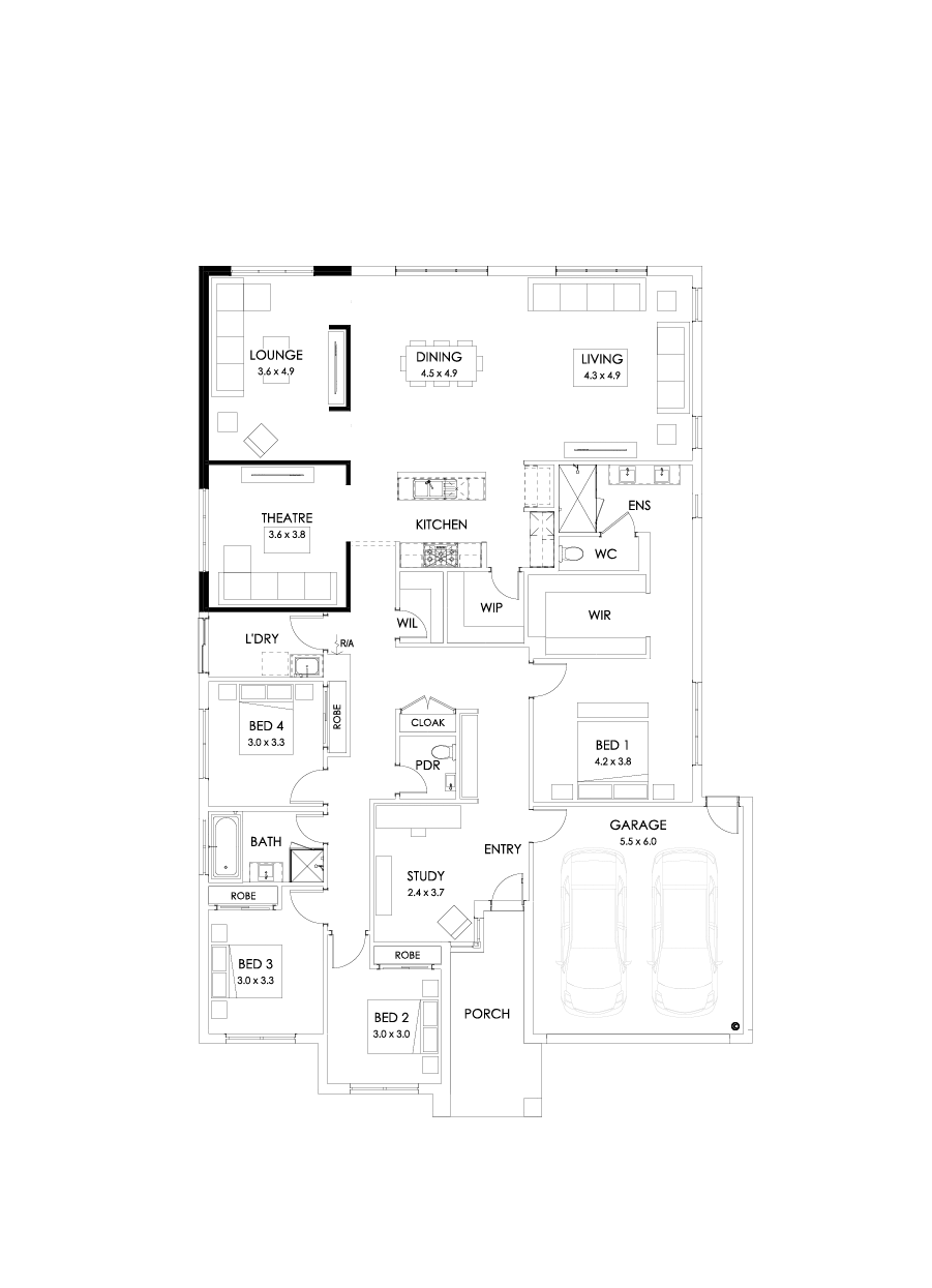 31  Floor Floorplan (Larger living - Flipped)