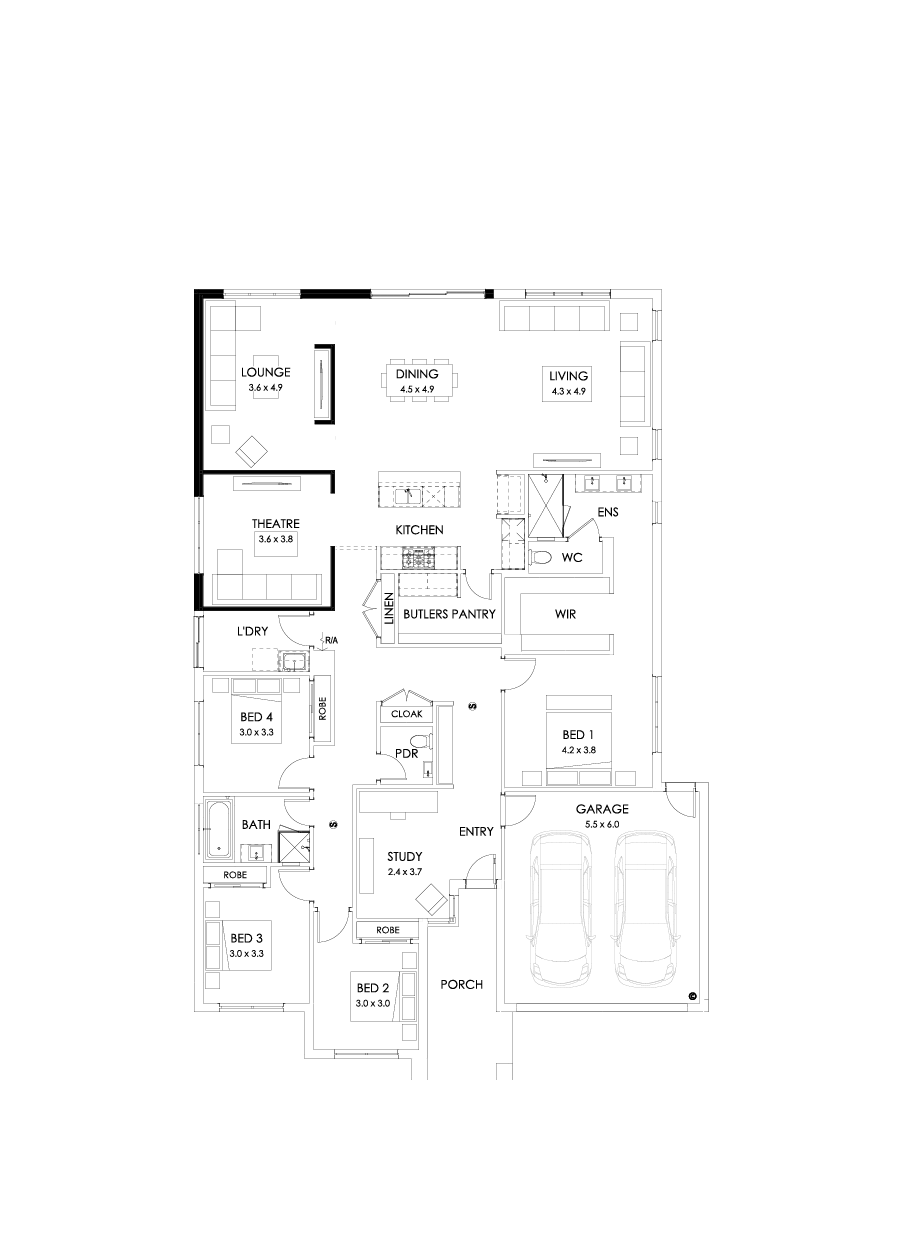31  Floor Floorplan (Larger living - Flipped)